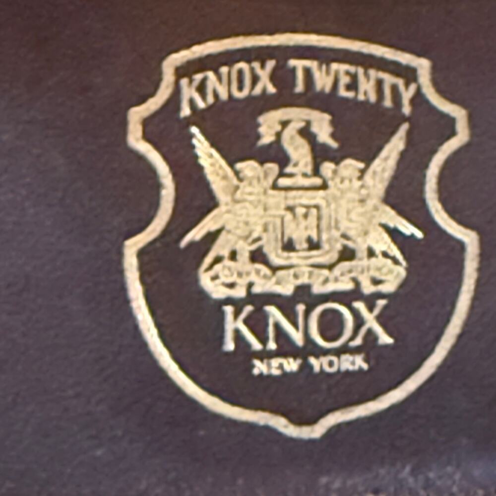 Knox Twenty New York Custom Edge Fedora Hat Vintage 1950’s Brown/Black Sz 7 1/8 - Picture 6 of 7
